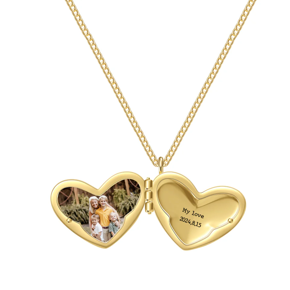 Puffy Heart Locket Necklace - Image 4