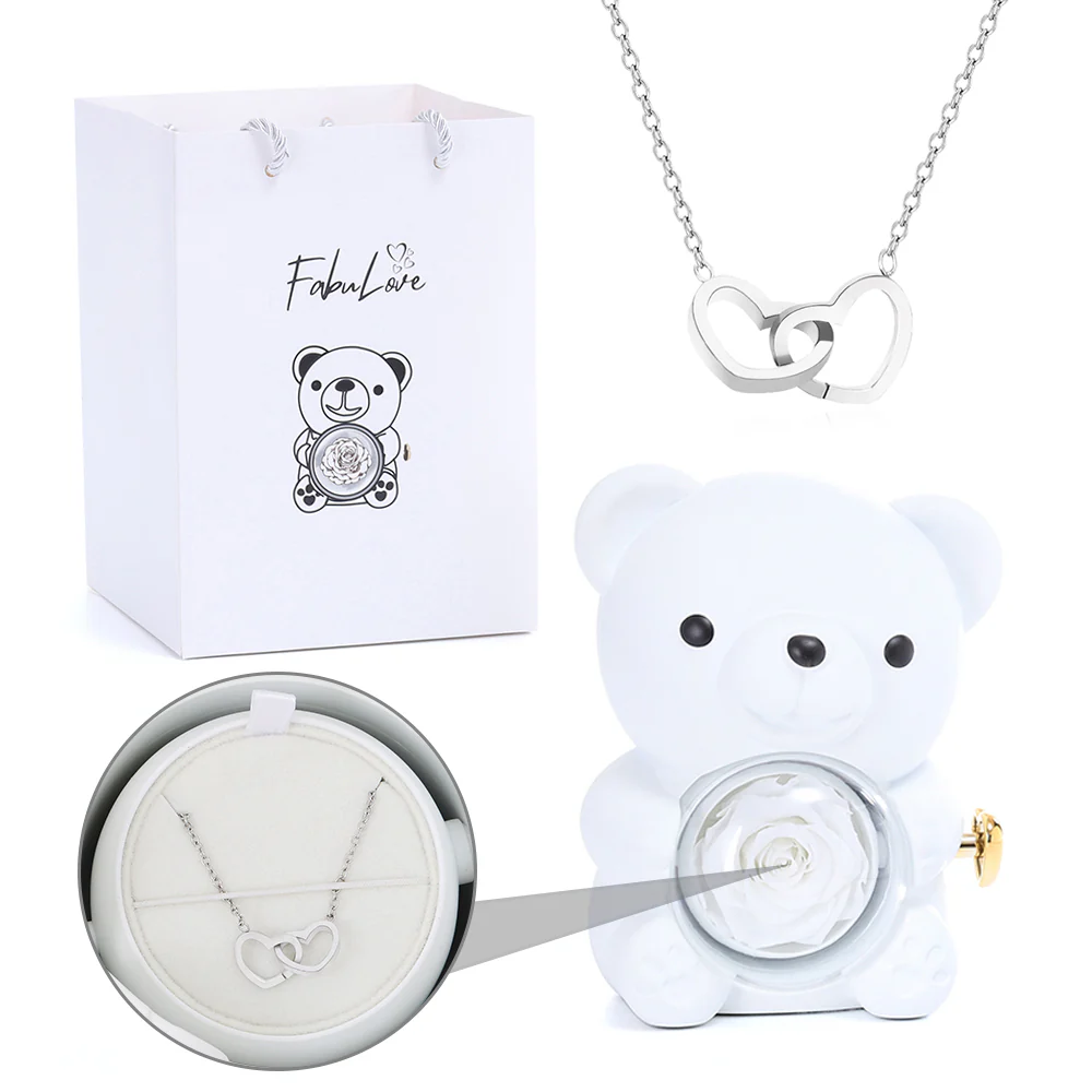Eternal Rose Bear - W/ Engraved Necklace - Image 11
