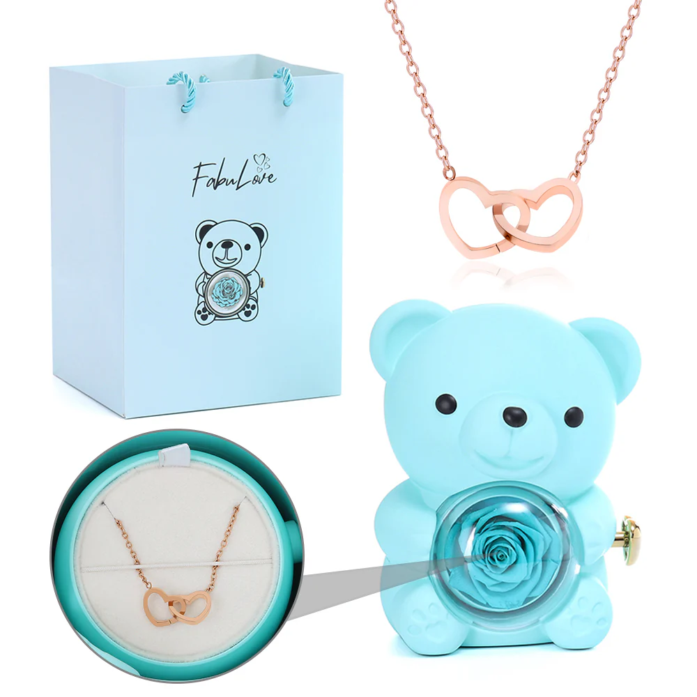 Eternal Rose Bear - W/ Engraved Necklace - Image 6