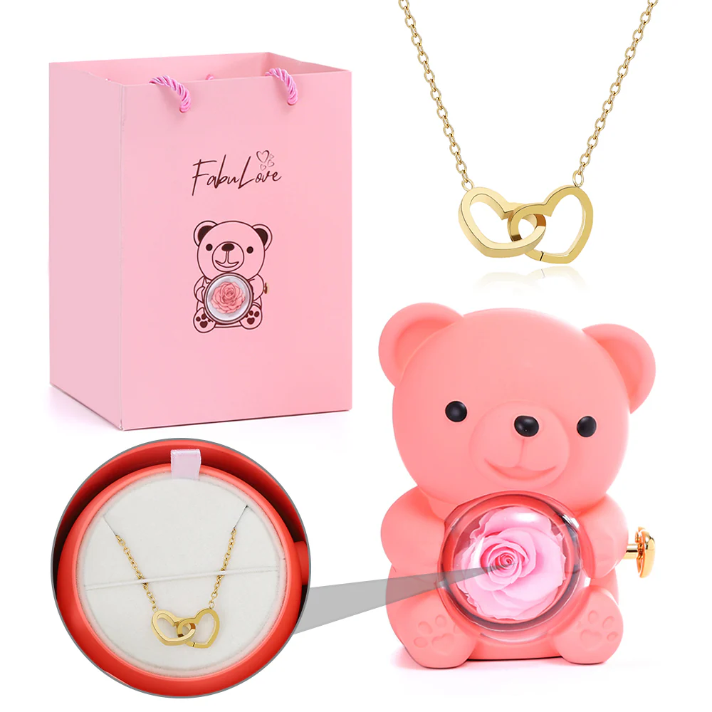 Eternal Rose Bear - W/ Engraved Necklace - Image 7