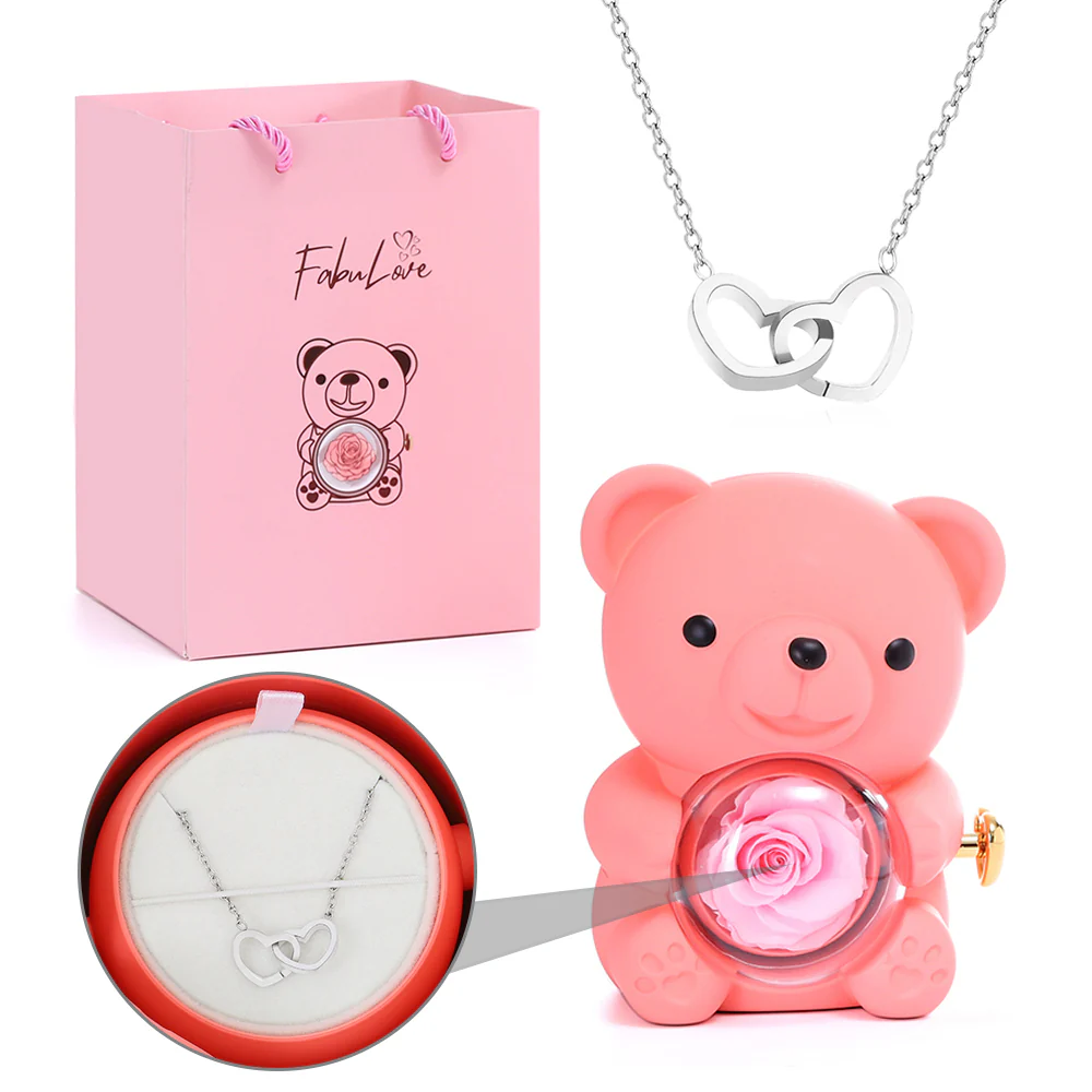 Eternal Rose Bear - W/ Engraved Necklace - Image 8