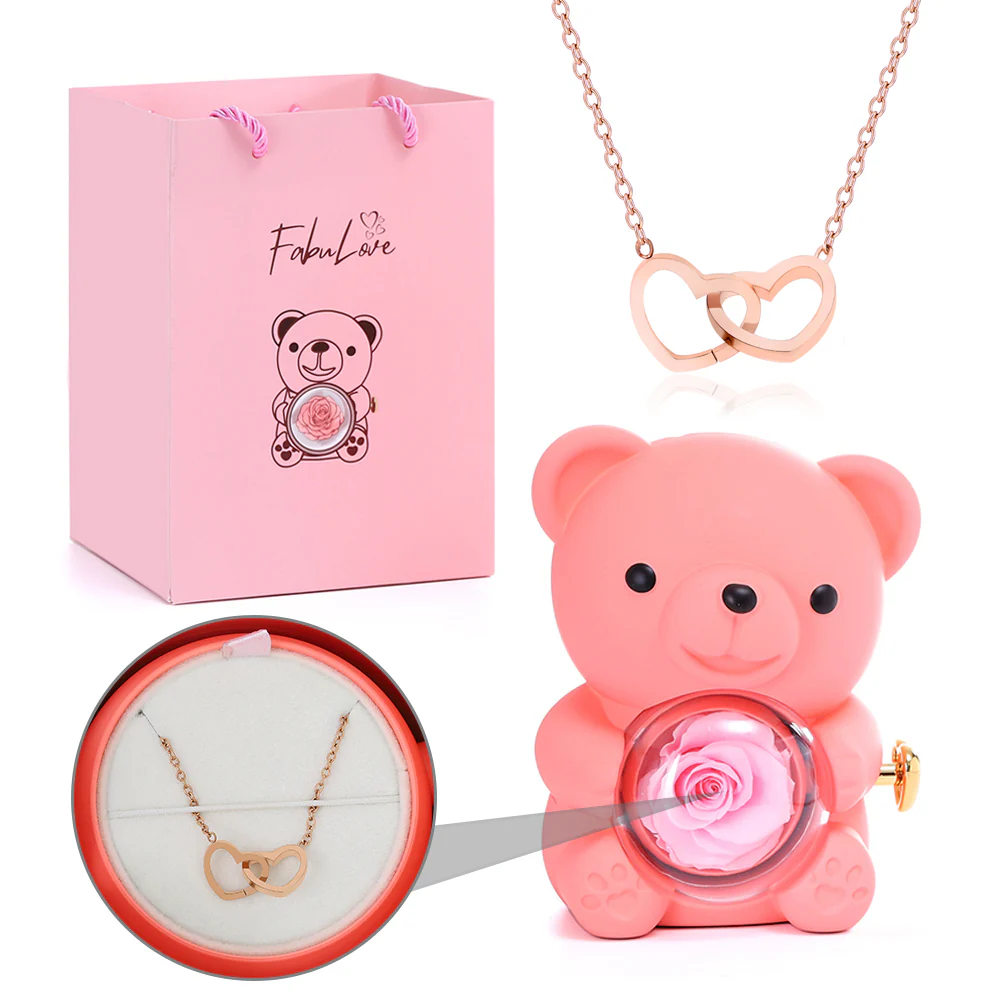 Eternal Rose Bear - W/ Engraved Necklace - Image 9
