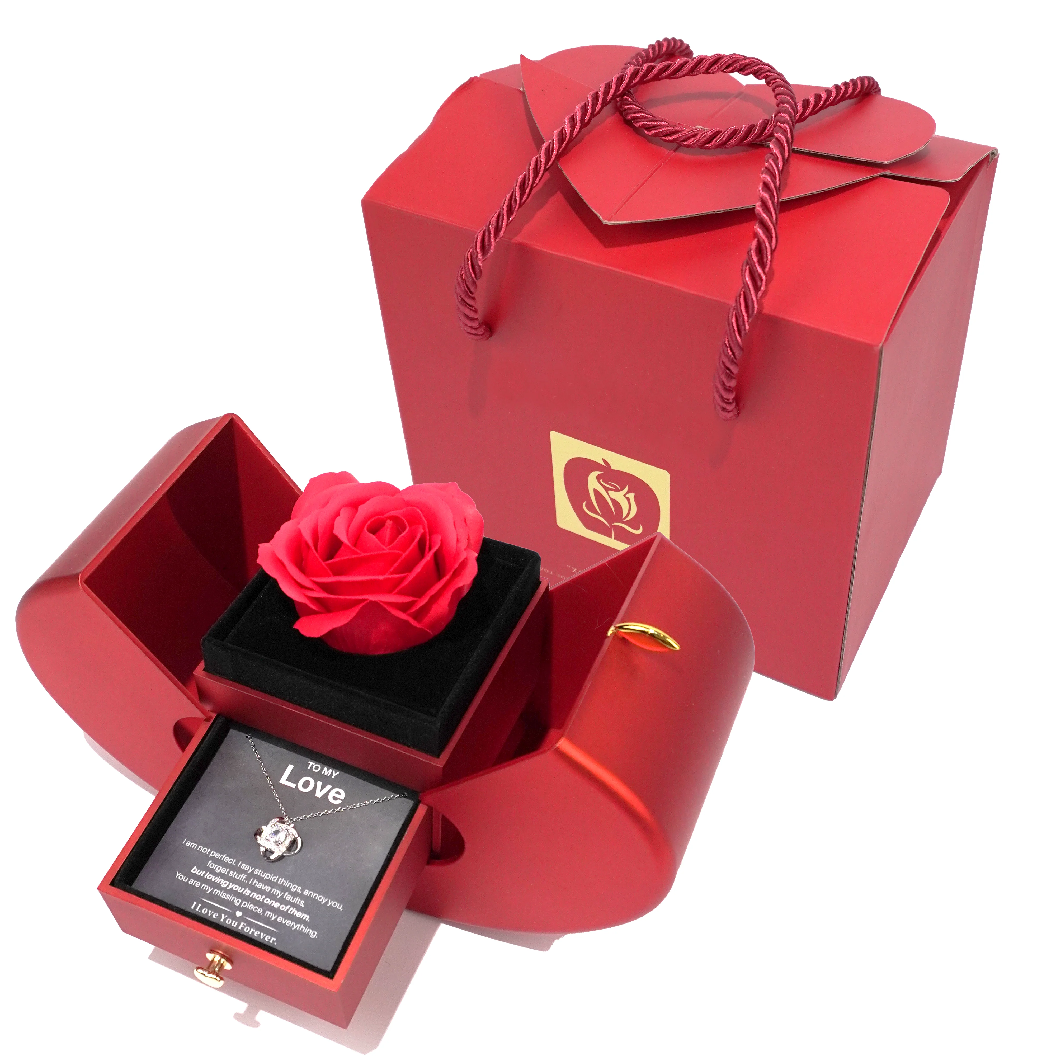 Eternal Rose Box - With Real Rose & Necklace - Image 4